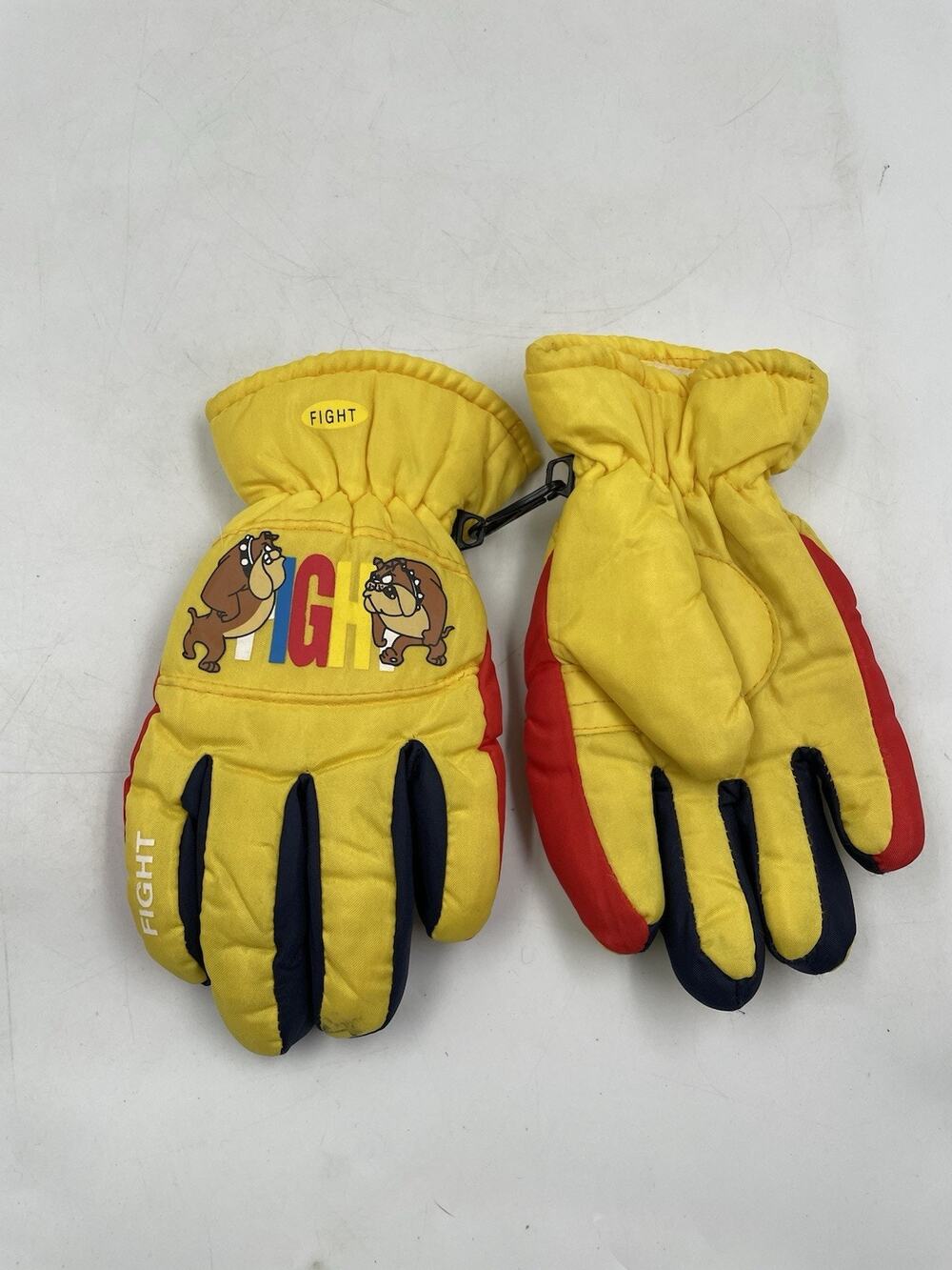 Kids Vintage Yellow Looney Tunes Winter Gloves - Water Proof 3-9 Years